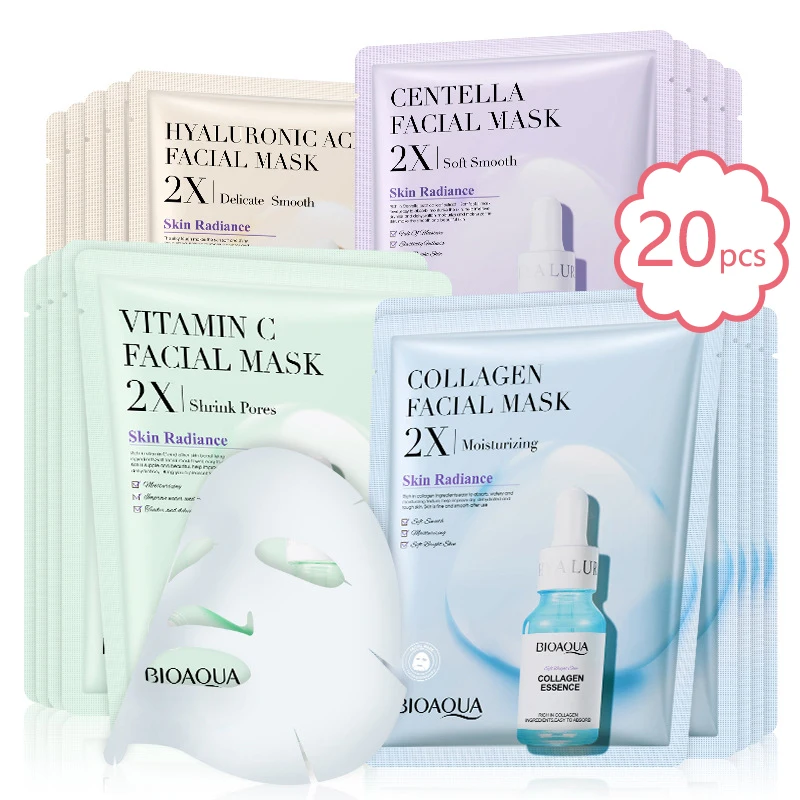 Bentonite Clay Mask - 20pcs/5pcs Centella Collagen Face Mask VC
