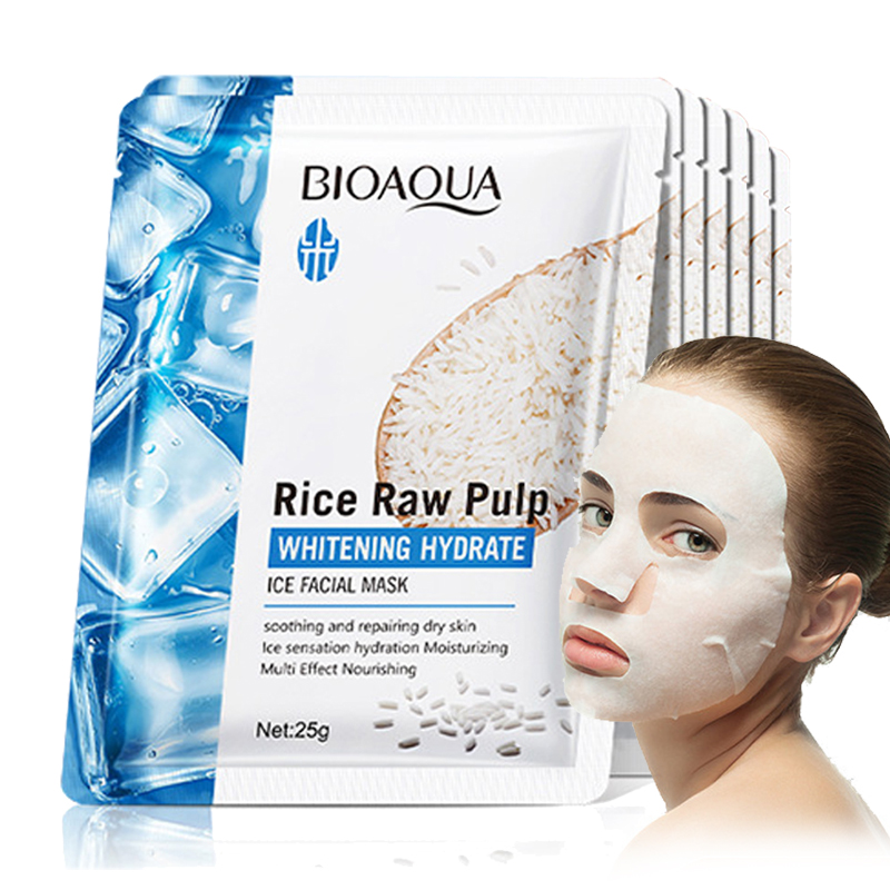 Bentonite Clay Mask - 5pcs BIOAQUA Rice Raw Pulp Face
