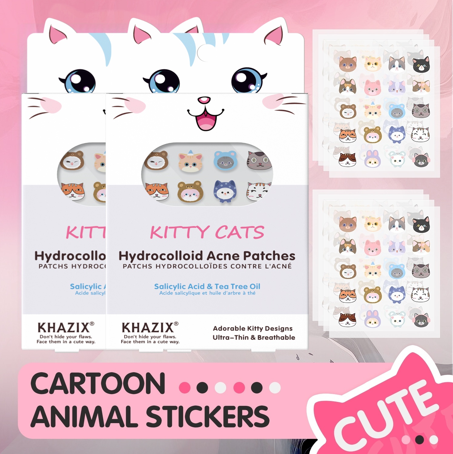 100 new cartoon facial acne pa - Skincare Gentle ulasan dan harga
