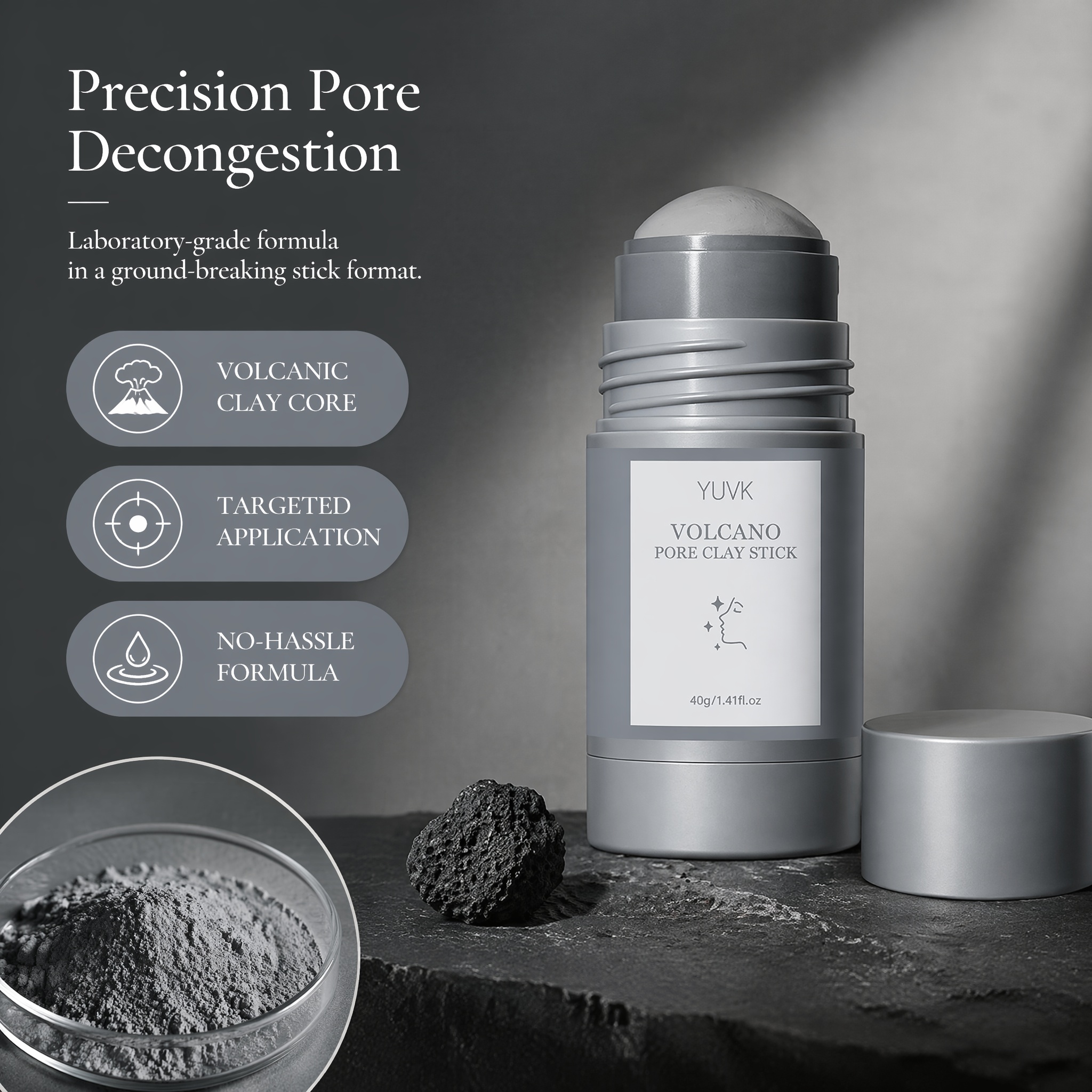 YUVK Volcanic Clay Clear Smoot - Bentonite Clay Mask ulasan dan harga