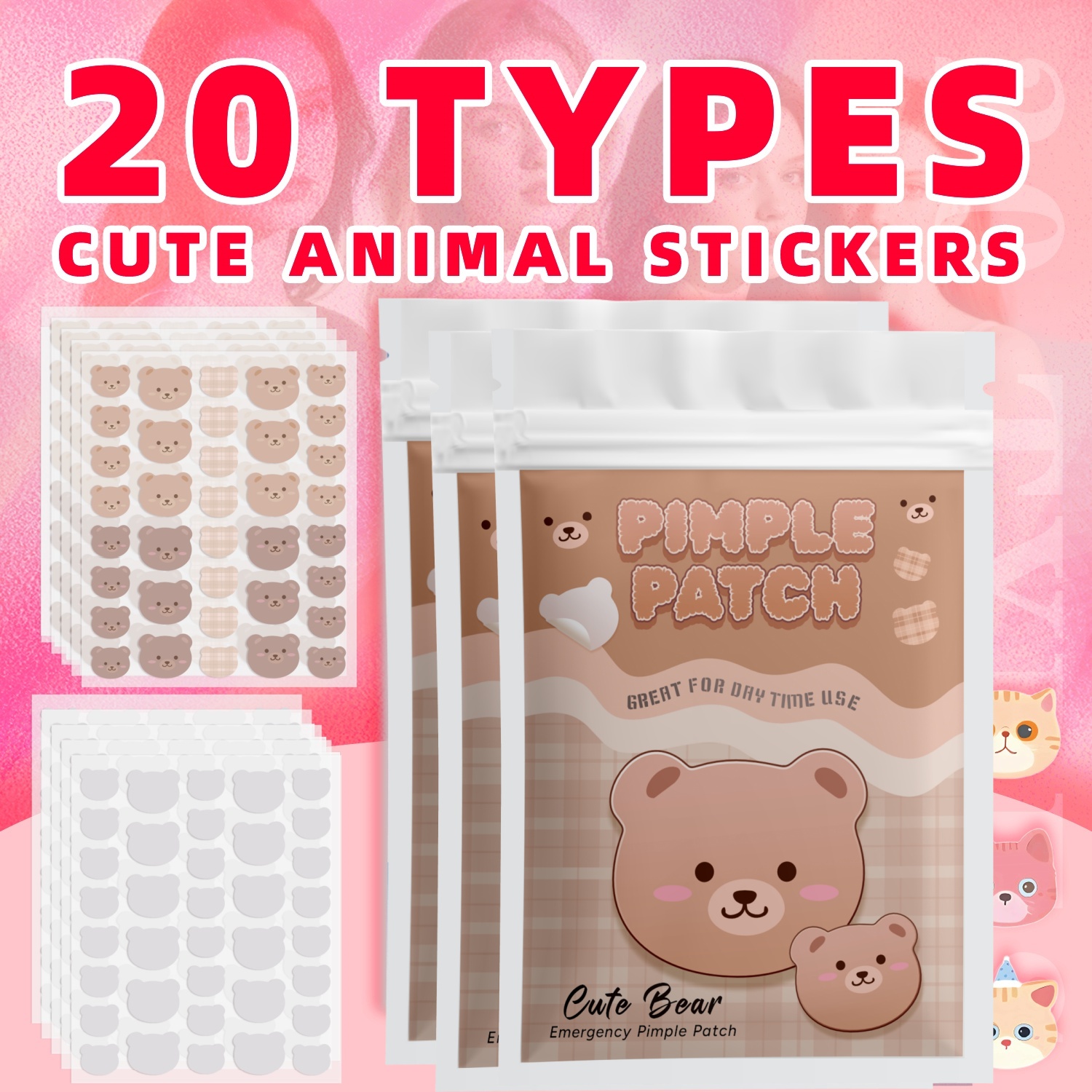 360PCS 3 types of adorable lit - Skincare Gentle ulasan dan harga