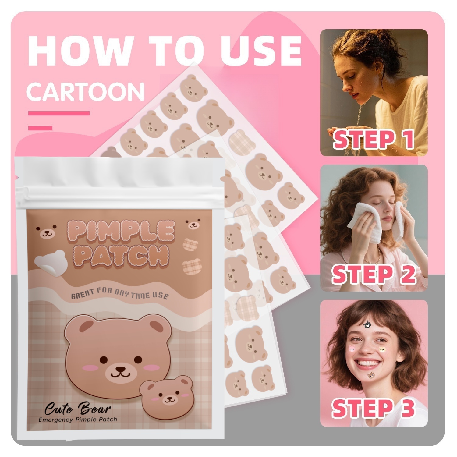 360PCS 3 types of adorable lit - Skincare Gentle ulasan dan harga