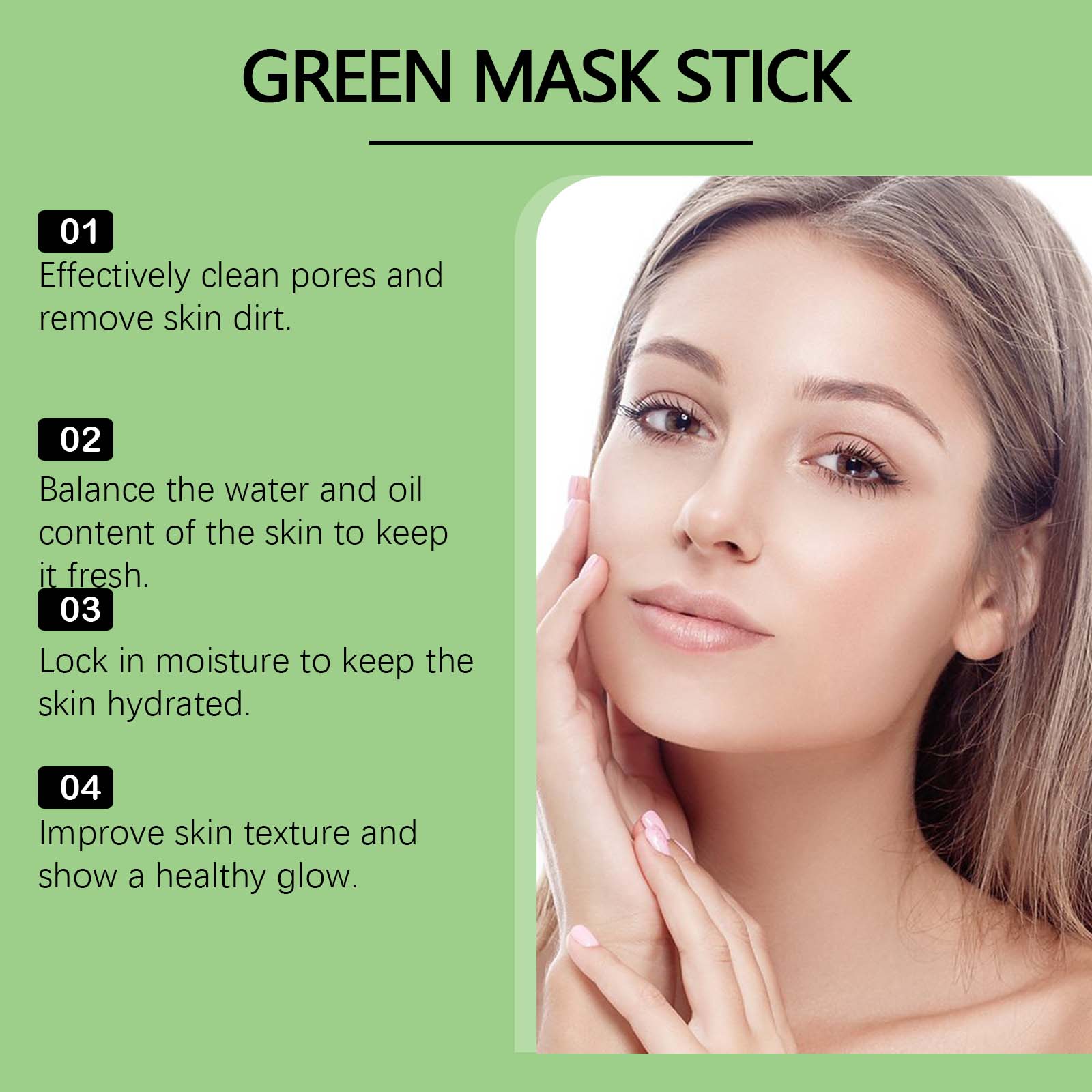 1~5PCS Green Tea Clay Stick Fo - Bentonite Clay Mask ulasan dan harga