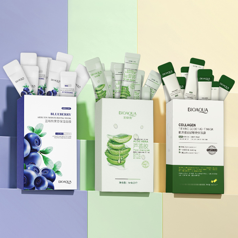 20pcs BIOAQUA Collagen Sleepin - Bentonite Clay Mask ulasan dan harga