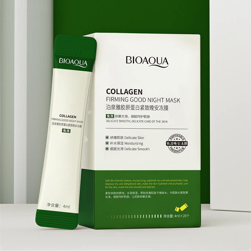 20pcs BIOAQUA Collagen Sleepin - Bentonite Clay Mask ulasan dan harga