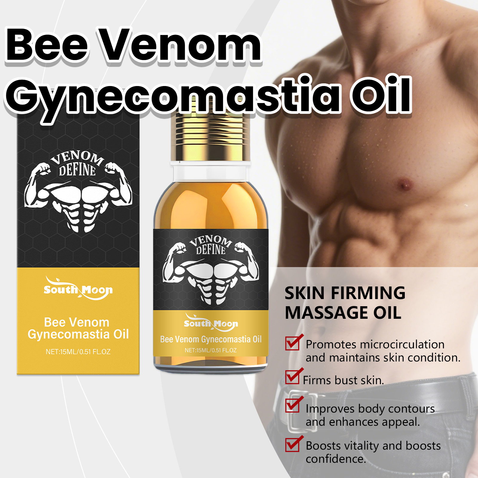 Bee Venom Gynecomastia Oil For - Skincare Natur E ulasan dan harga
