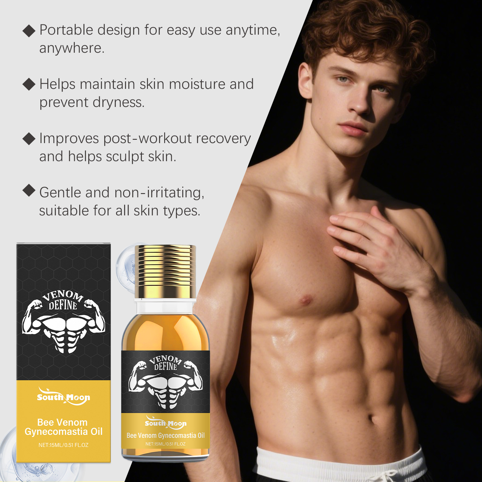 Bee Venom Gynecomastia Oil For - Skincare Natur E ulasan dan harga