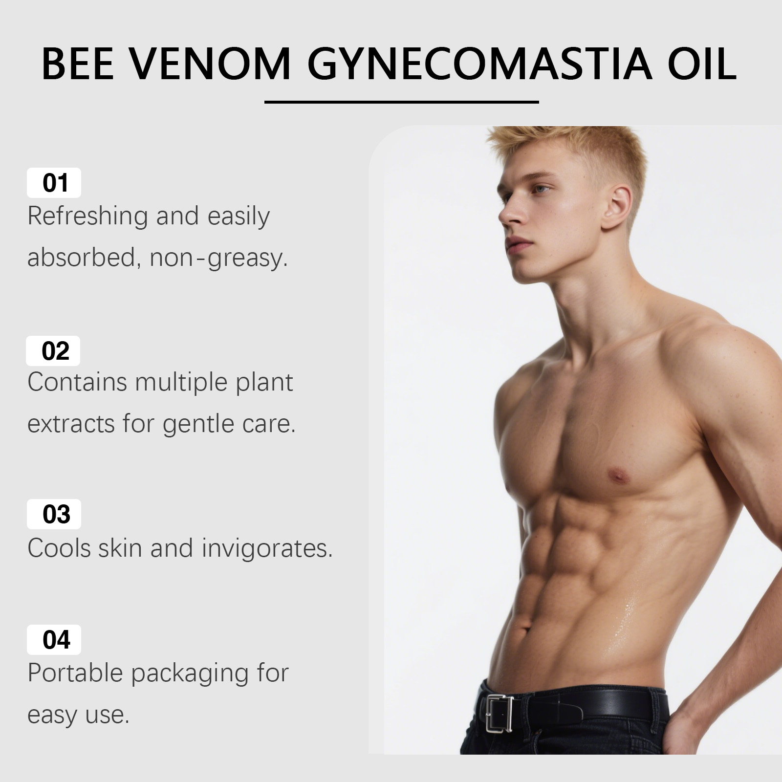 Bee Venom Gynecomastia Oil For - Skincare Natur E ulasan dan harga