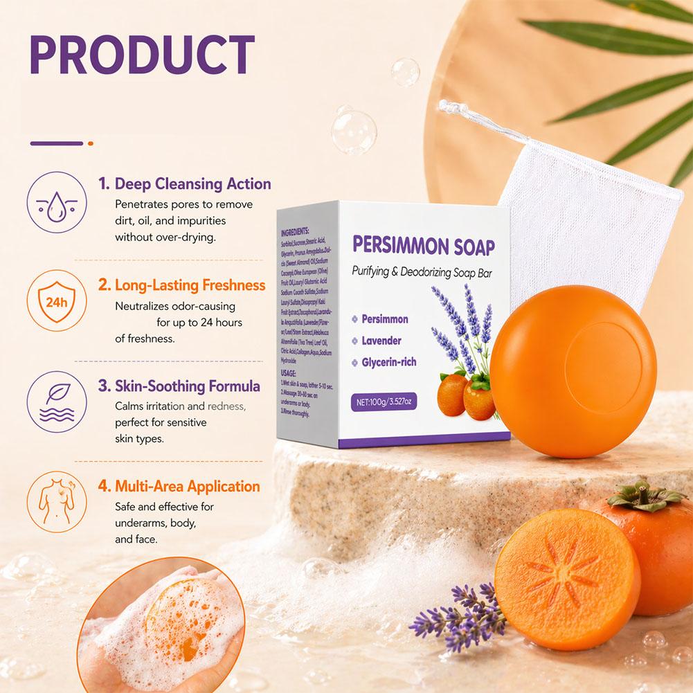 Persimmon lavender Soap Bar Pe - Skincare Gentle ulasan dan harga