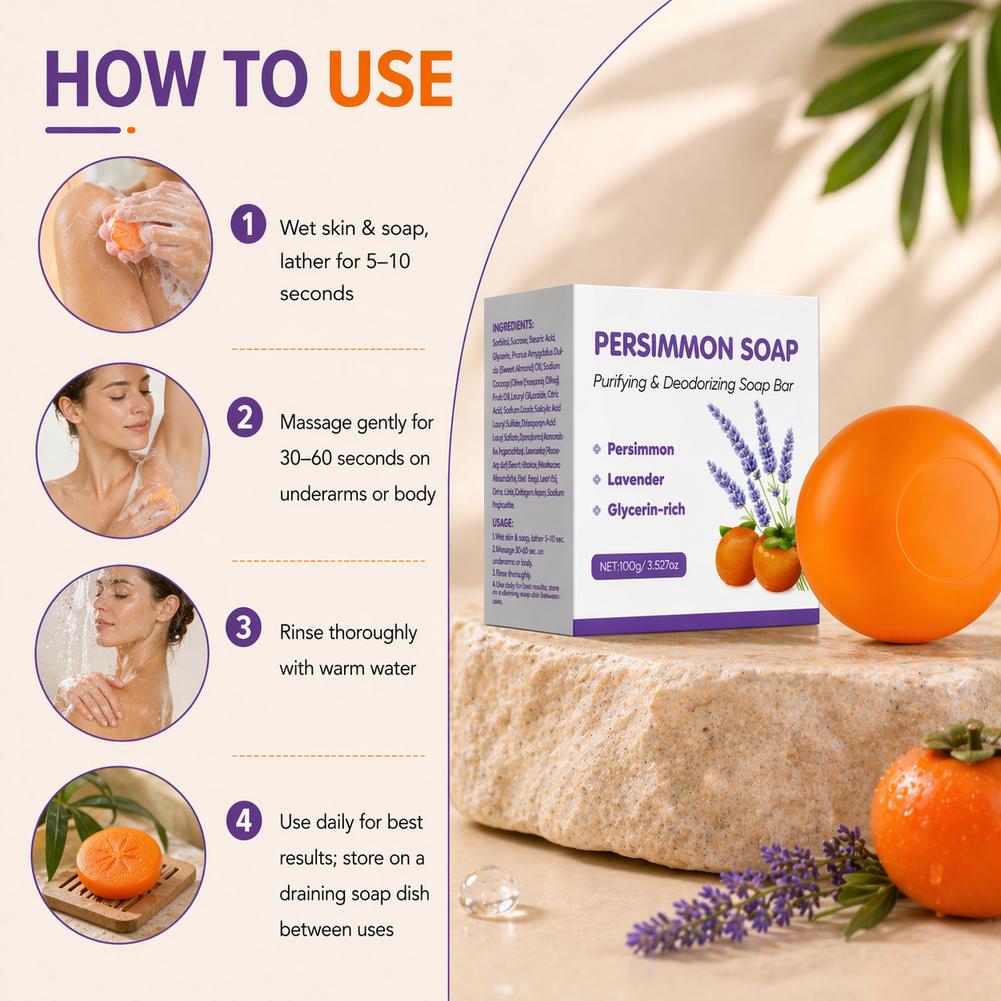 Persimmon lavender Soap Bar Pe - Skincare Gentle ulasan dan harga
