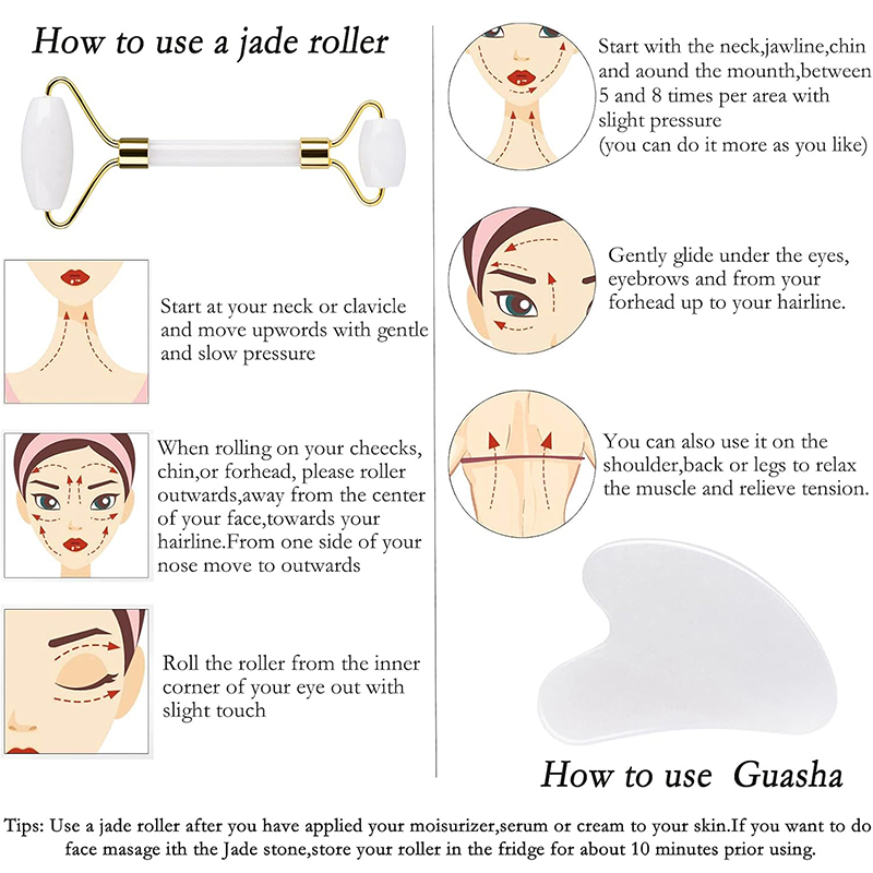 Natural Jade Roller Face Gua S - Skincare Natur E ulasan dan harga