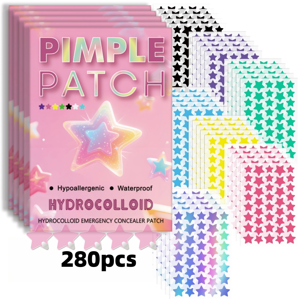 280pieces of multi-color star  - Skincare Gentle ulasan dan harga