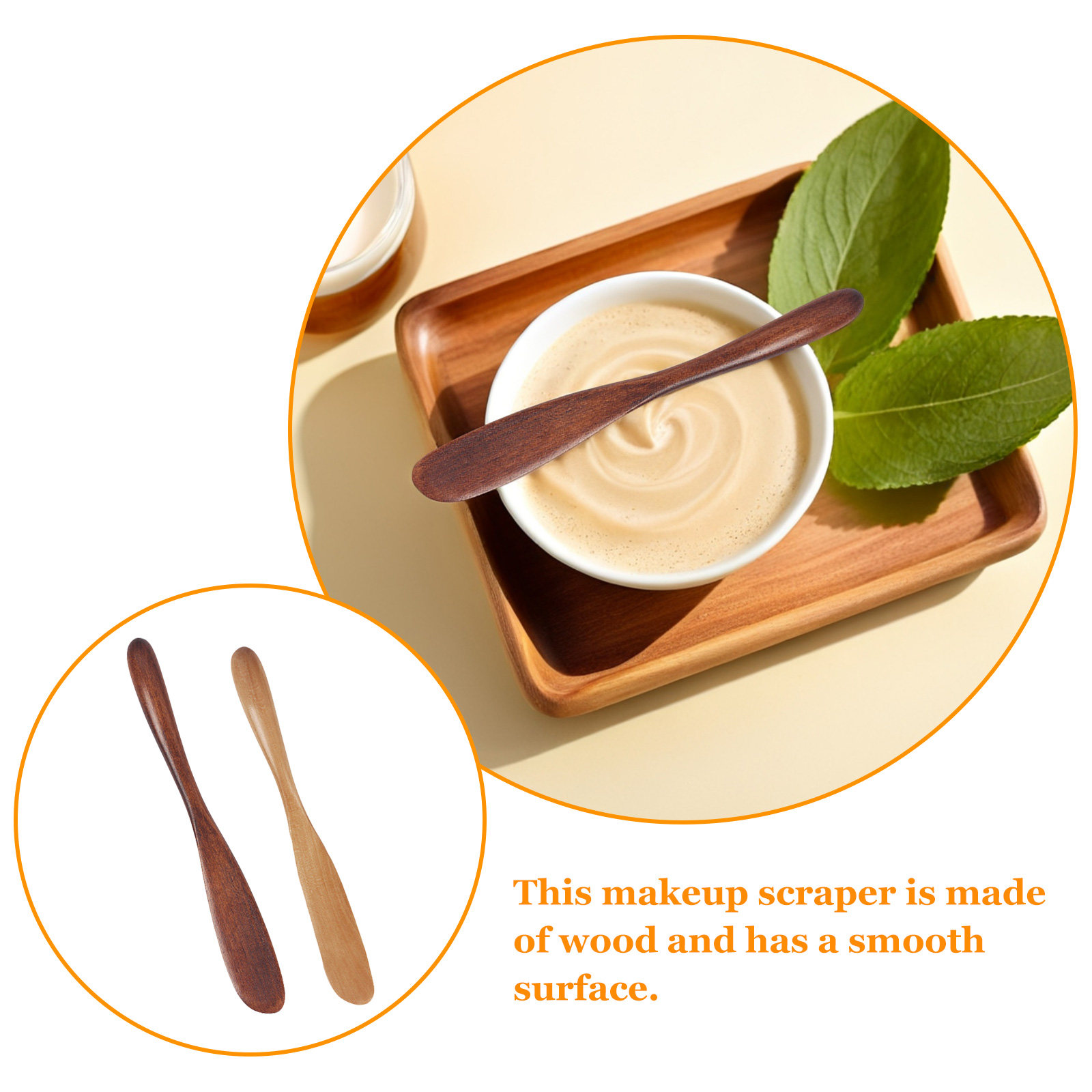 2Pcs Wooden Skincare Spatula S - Skincare Natur E ulasan dan harga