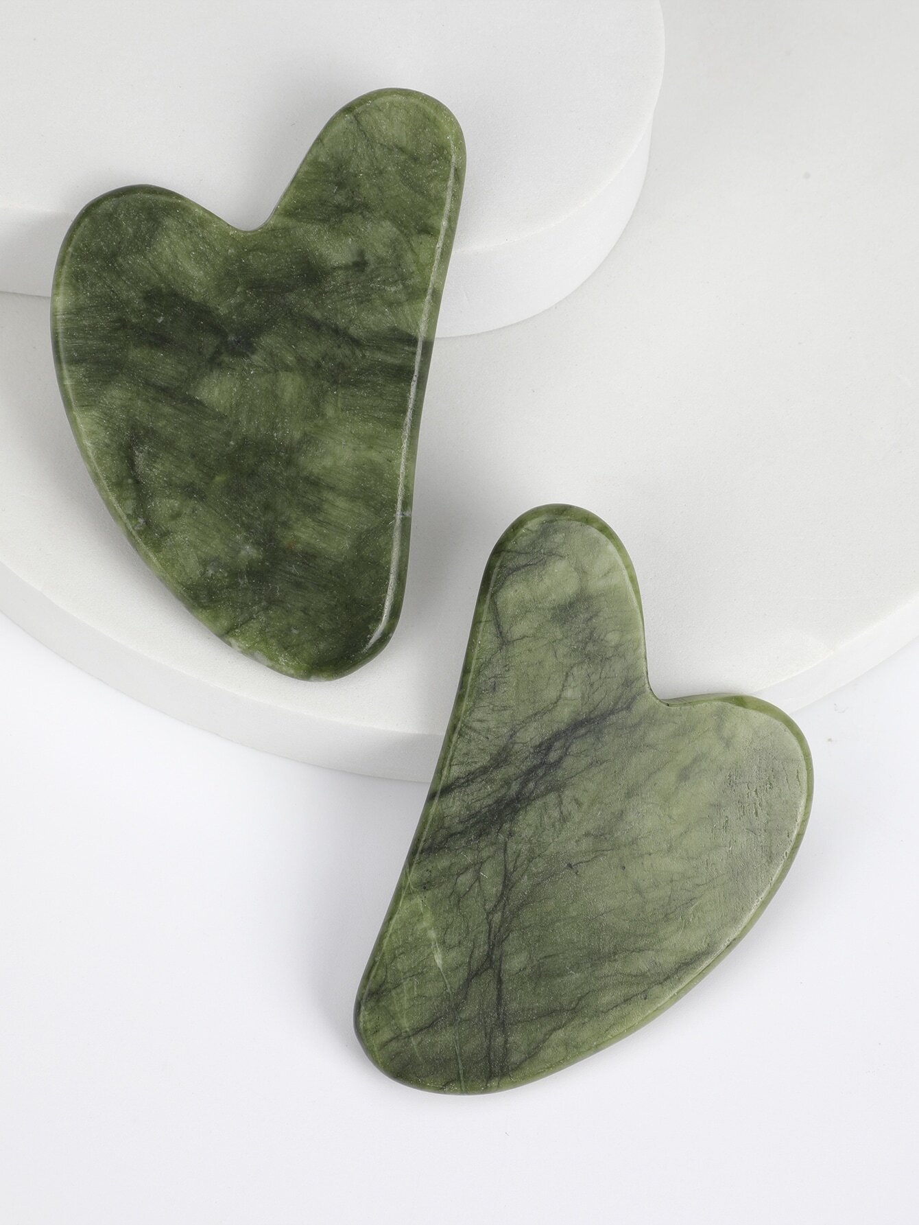 1pc Heart-Shaped Natural Jade  - Skincare Natur E ulasan dan harga