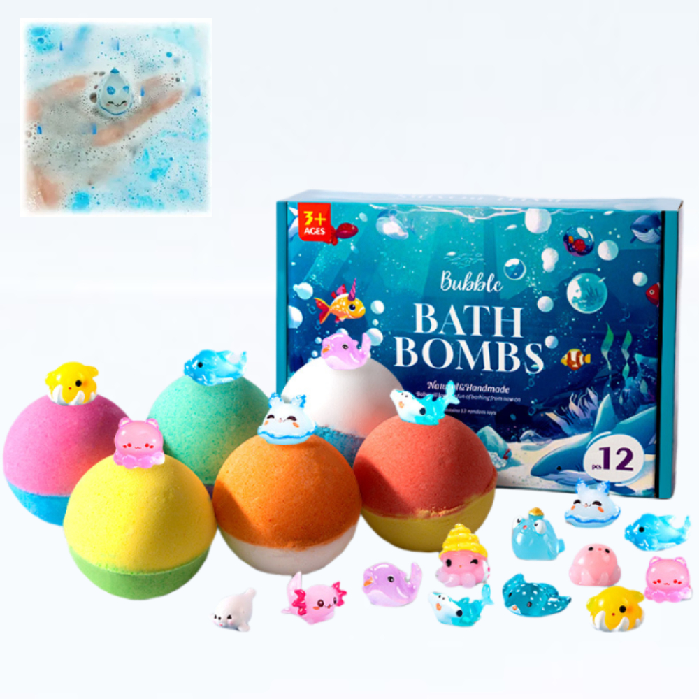 12Pcs Natural Kids Bath Bombs  - Skincare Natur E ulasan dan harga