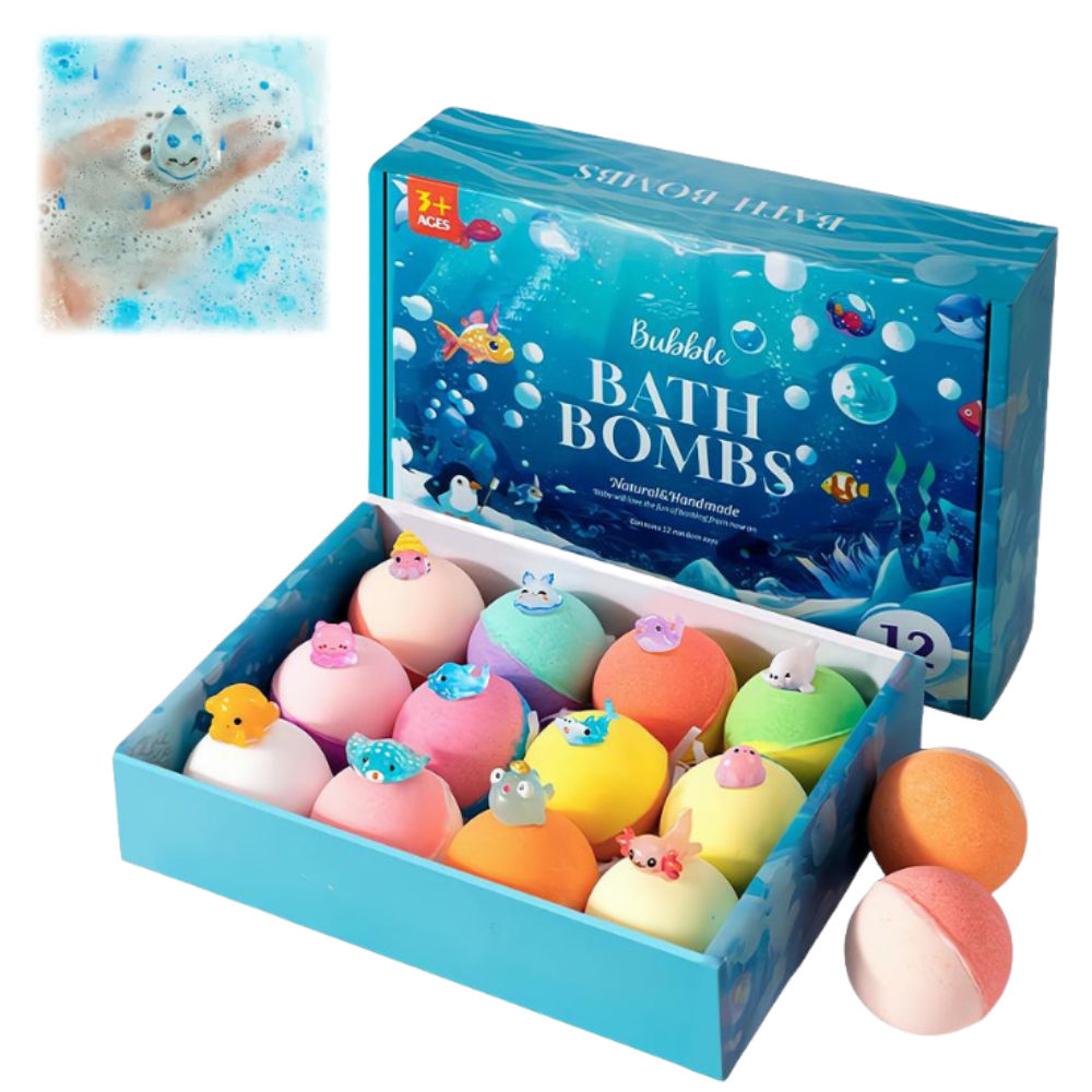 12Pcs Natural Kids Bath Bombs  - Skincare Natur E ulasan dan harga
