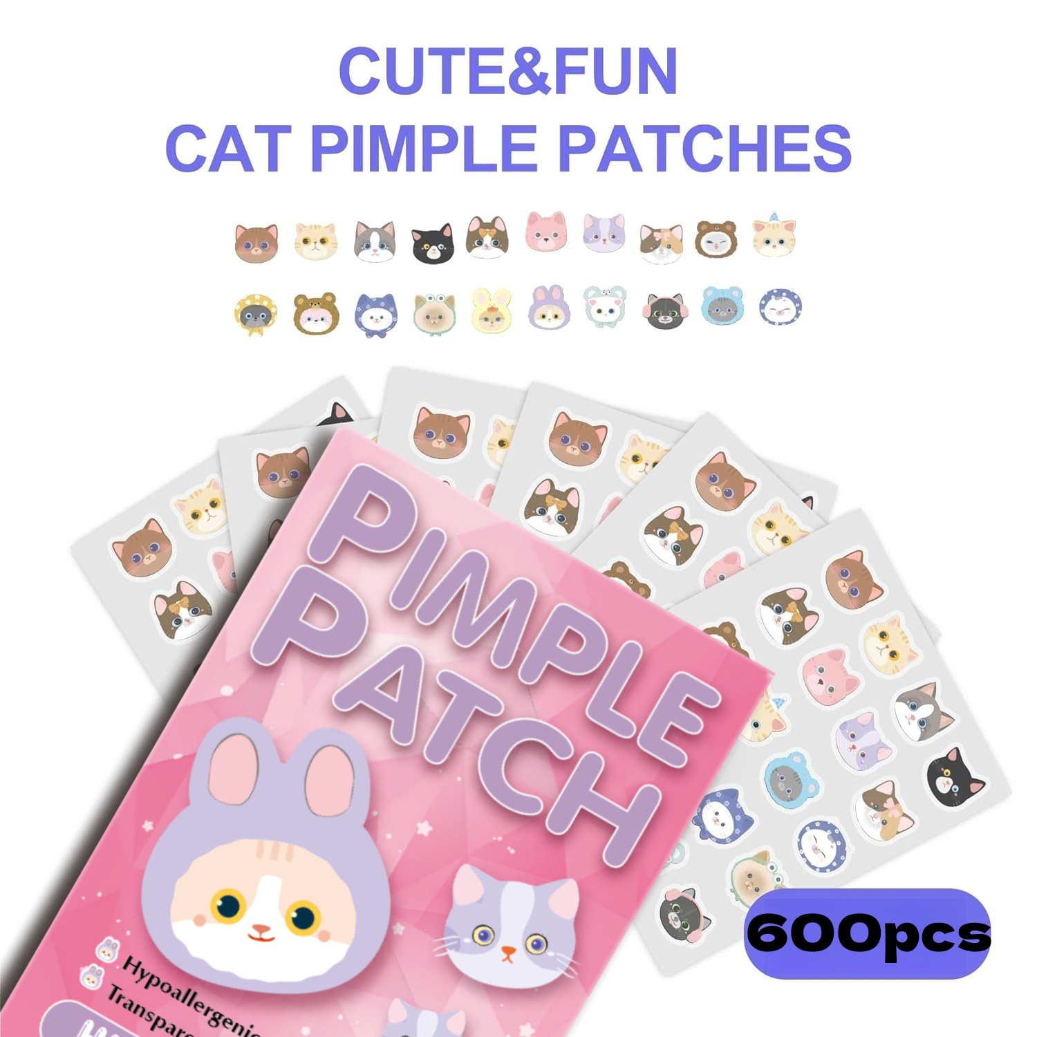 600pcs Cartoon acne patch, cut - Skincare Gentle ulasan dan harga