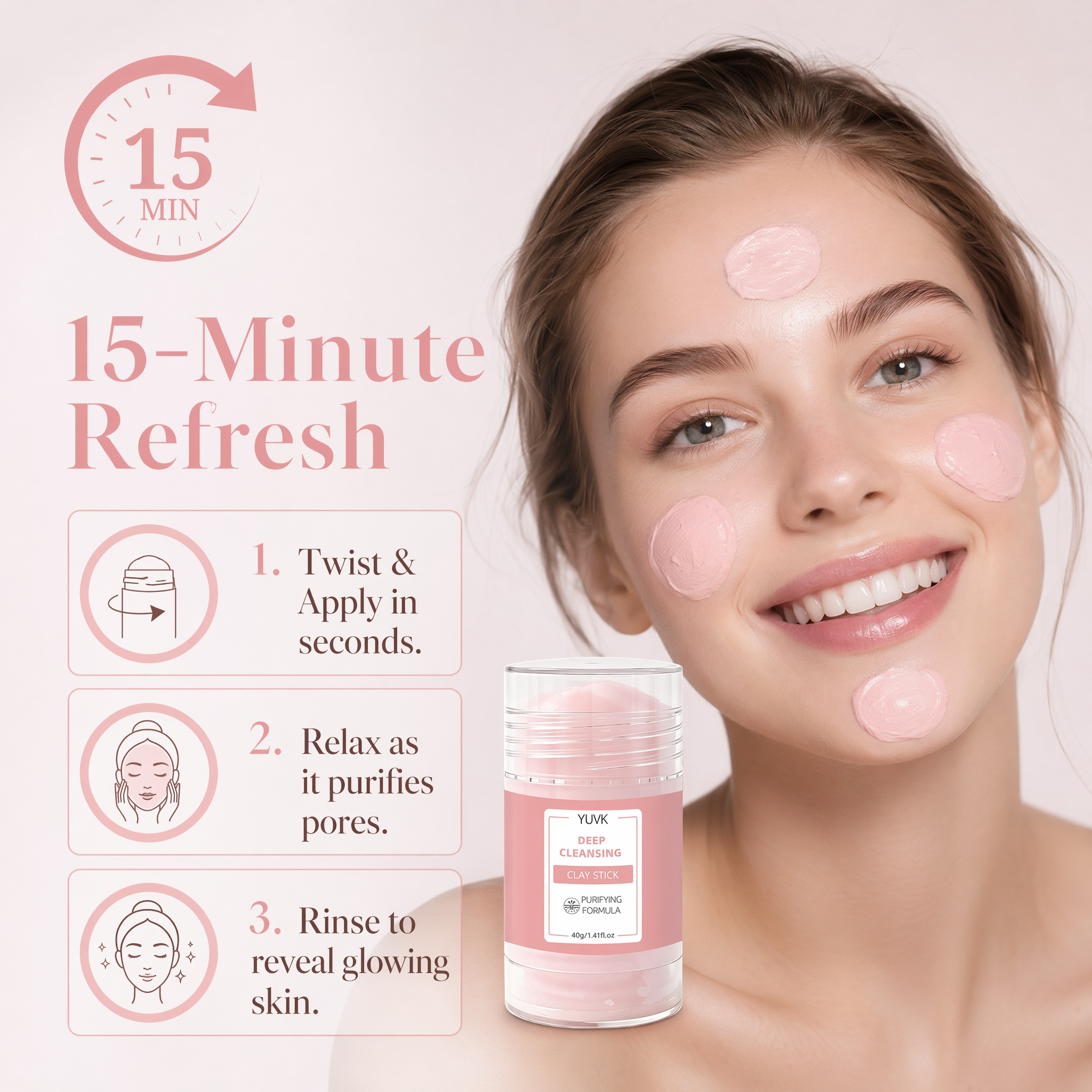 YUVK Cleansing and Moisturizin - Bentonite Clay Mask ulasan dan harga