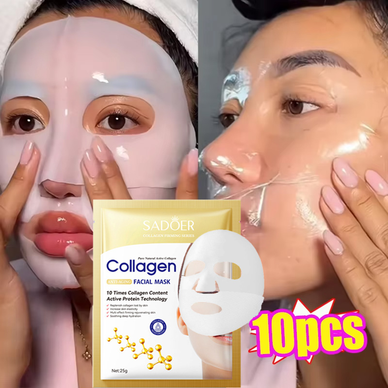 10PCS Collagen Anti Wrinkle Fa - Bentonite Clay Mask ulasan dan harga