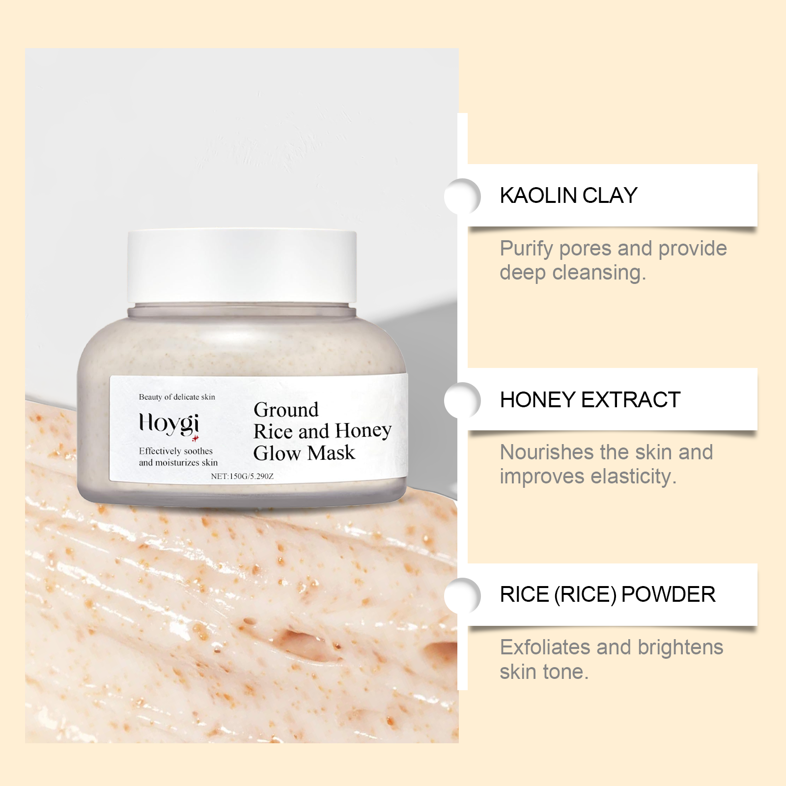 Rice&Honey Moisturizing&Bright - Bentonite Clay Mask ulasan dan harga